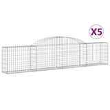 Arched Gabion Baskets 5 pcs 300x30x60/80 cm Galvanised Iron