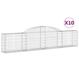 Arched Gabion Baskets 10 pcs 300x30x60/80 cm Galvanised Iron