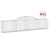 Arched Gabion Baskets 11 pcs 300x30x60/80 cm Galvanised Iron