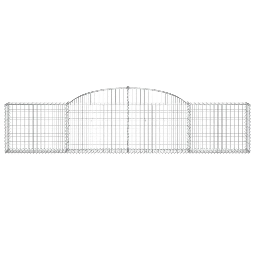 Arched Gabion Baskets 11 pcs 300x30x60/80 cm Galvanised Iron