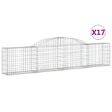 Arched Gabion Baskets 17 pcs 300x30x60/80 cm Galvanised Iron