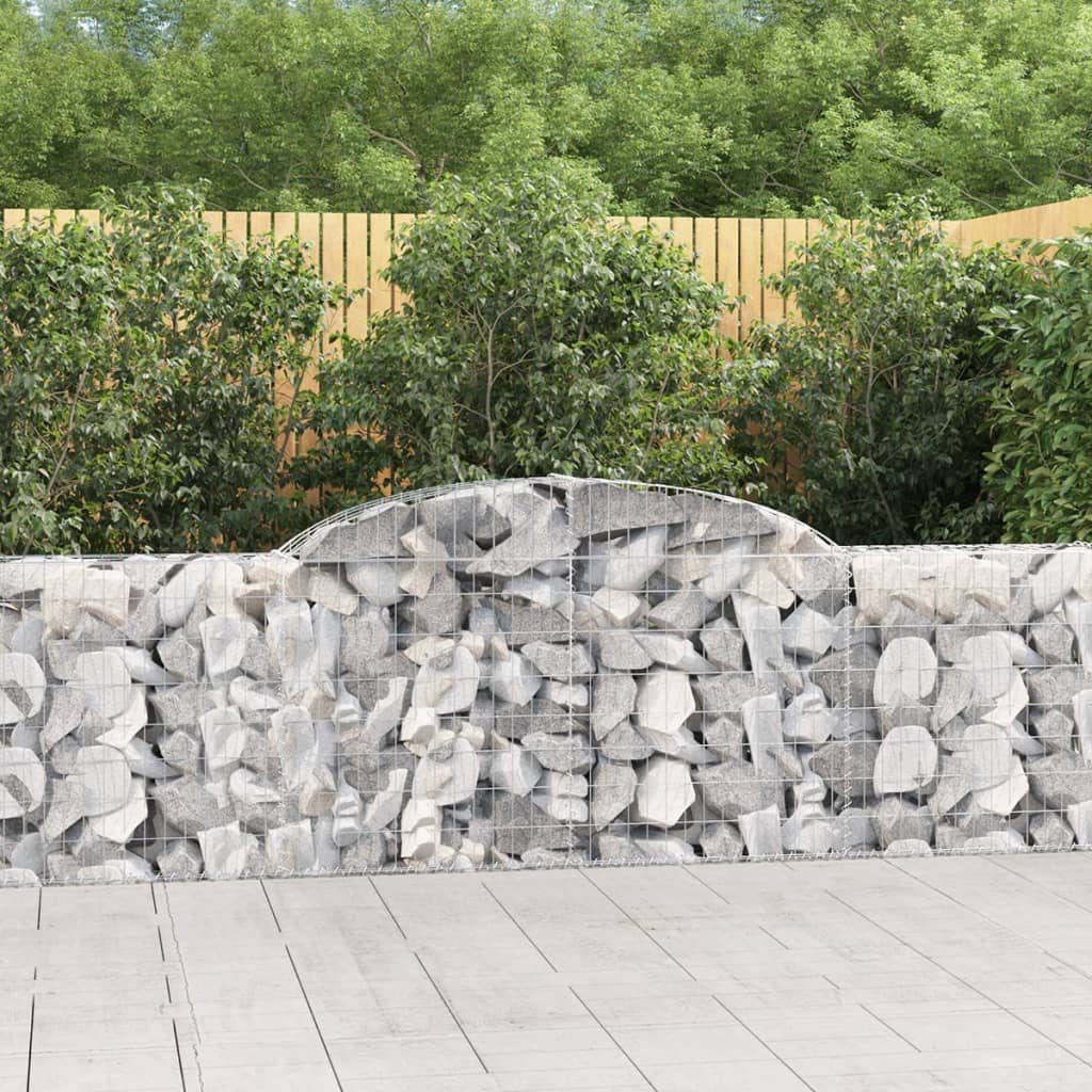 Arched Gabion Baskets 20 pcs 300x30x80/100 cm Galvanised Iron