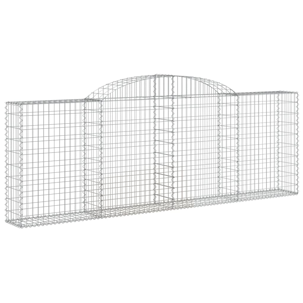 Arched Gabion Baskets 5 pcs 300x30x100/120 cm Galvanised Iron