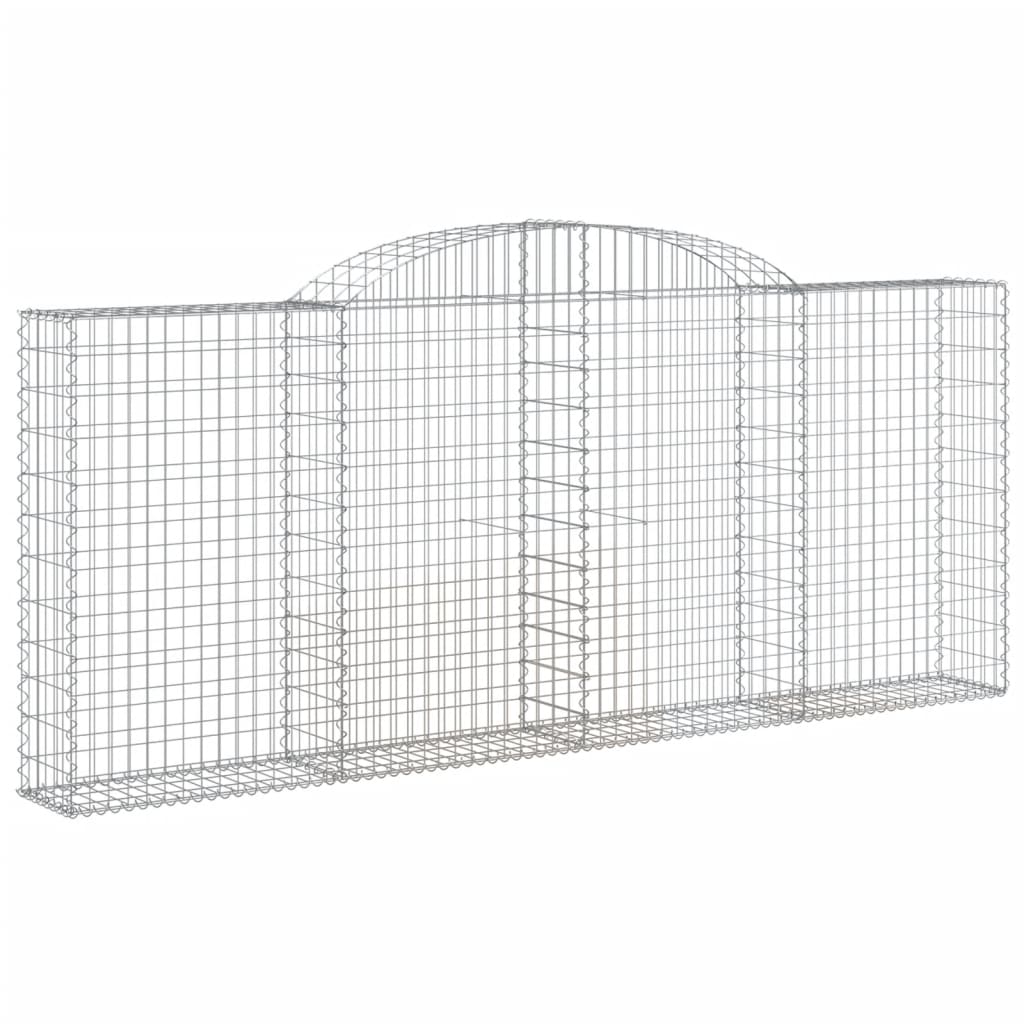 Arched Gabion Baskets 7 pcs 300x30x120/140 cm Galvanised Iron