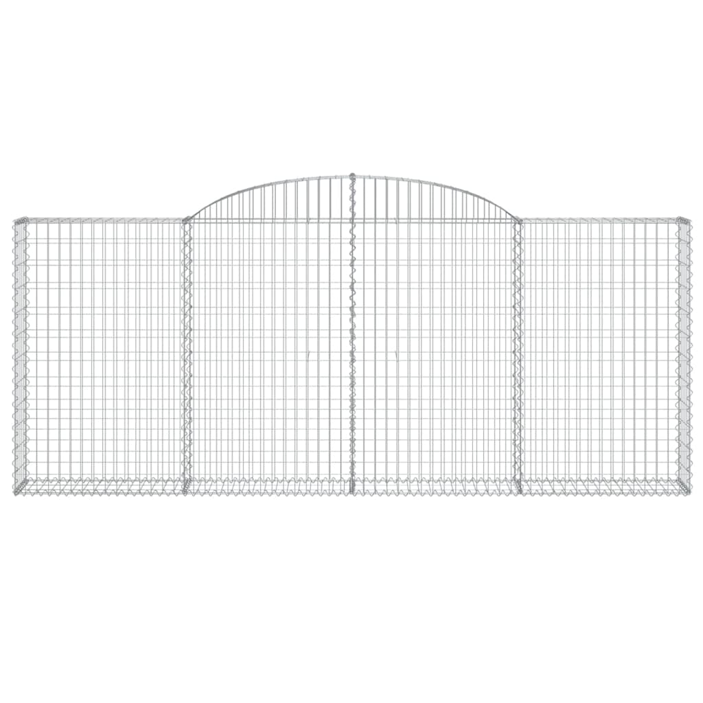 Arched Gabion Baskets 30 pcs 300x30x120/140 cm Galvanised Iron