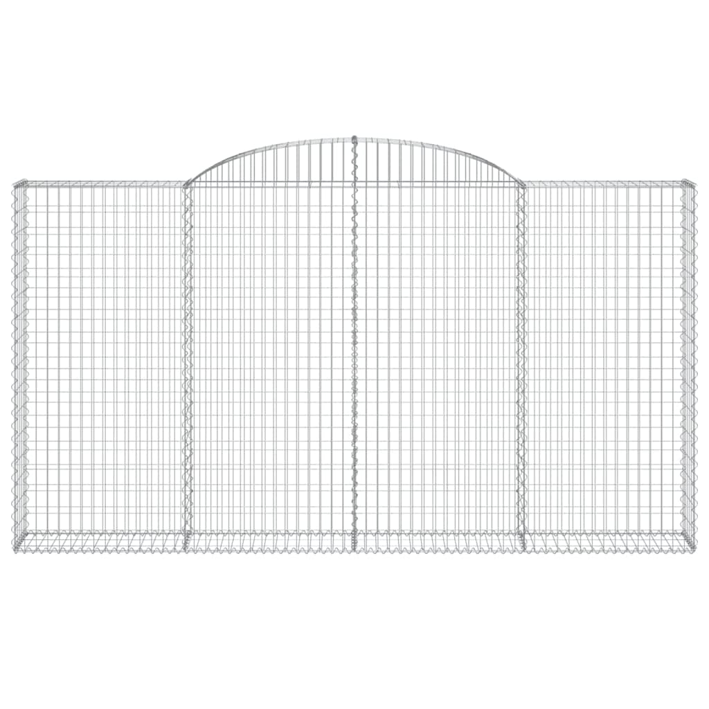 Arched Gabion Baskets 11 pcs 300x30x160/180 cm Galvanised Iron