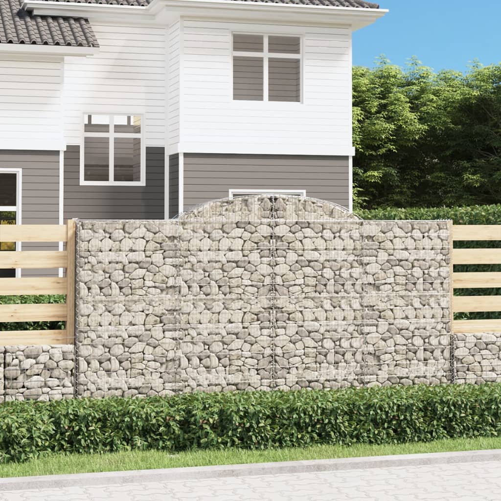 Arched Gabion Baskets 11 pcs 300x30x160/180 cm Galvanised Iron