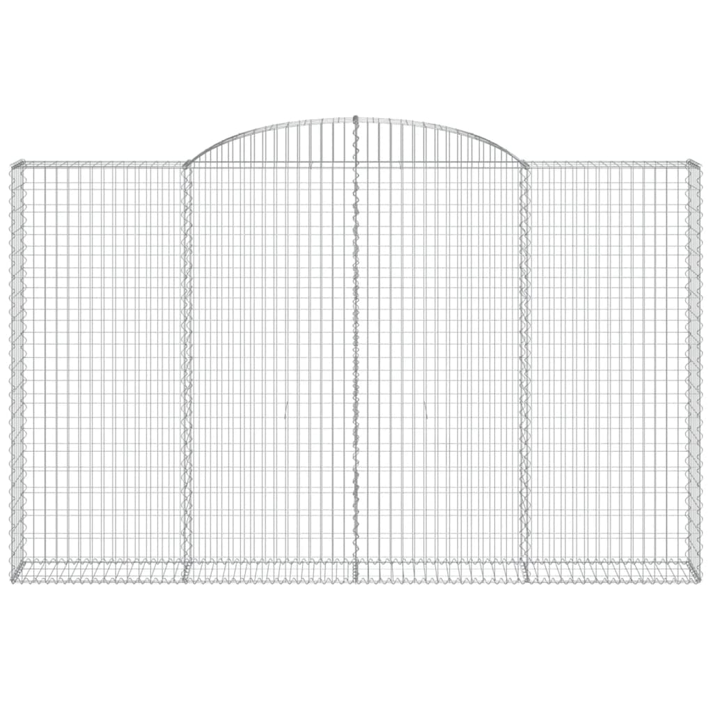 Arched Gabion Baskets 2 pcs 300x30x180/200 cm Galvanised Iron