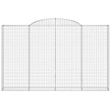 Arched Gabion Baskets 2 pcs 300x30x180/200 cm Galvanised Iron