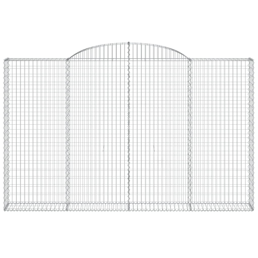 Arched Gabion Baskets 4 pcs 300x30x180/200 cm Galvanised Iron
