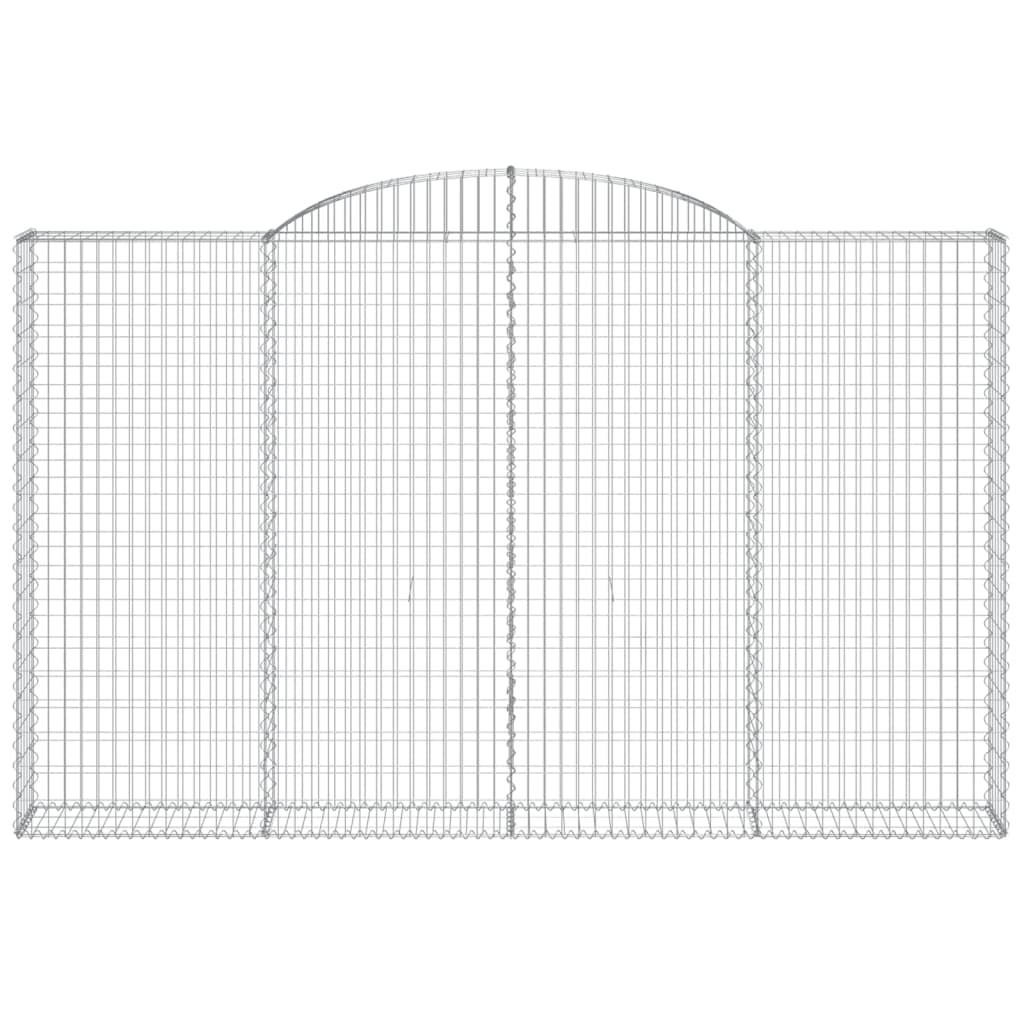 Arched Gabion Baskets 7 pcs 300x30x180/200 cm Galvanised Iron