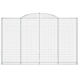 Arched Gabion Baskets 7 pcs 300x30x180/200 cm Galvanised Iron