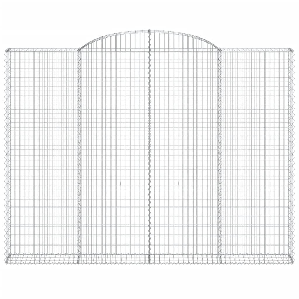 Arched Gabion Baskets 2 pcs 300x30x220/240 cm Galvanised Iron