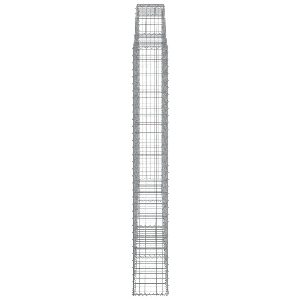 Arched Gabion Baskets 2 pcs 300x30x220/240 cm Galvanised Iron