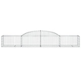 Arched Gabion Baskets 4 pcs 300x50x40/60 cm Galvanised Iron