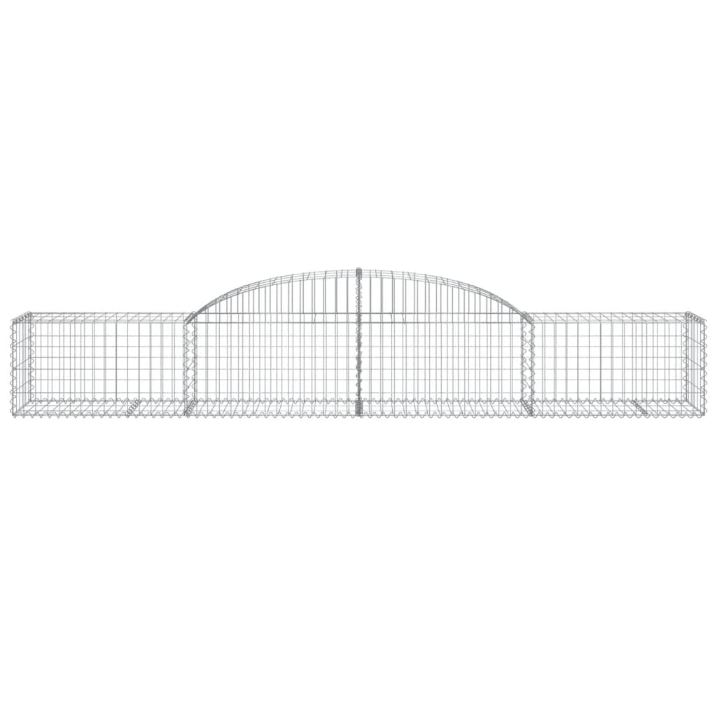 Arched Gabion Baskets 10 pcs 300x50x40/60 cm Galvanised Iron