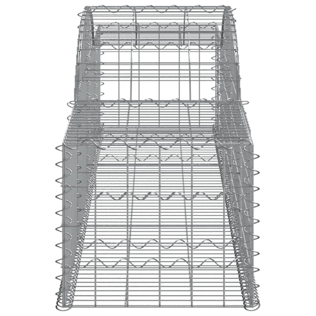 Arched Gabion Baskets 10 pcs 300x50x40/60 cm Galvanised Iron