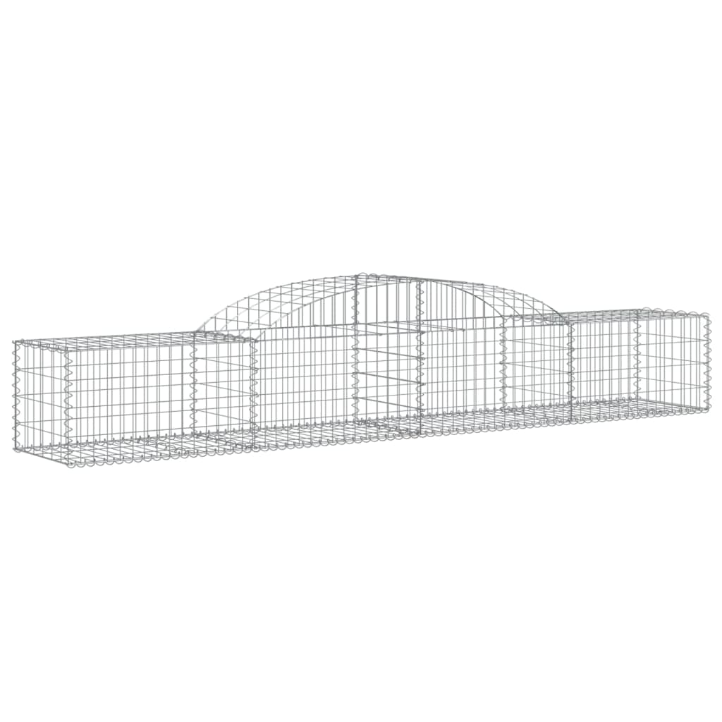 Arched Gabion Baskets 15 pcs 300x50x40/60 cm Galvanised Iron