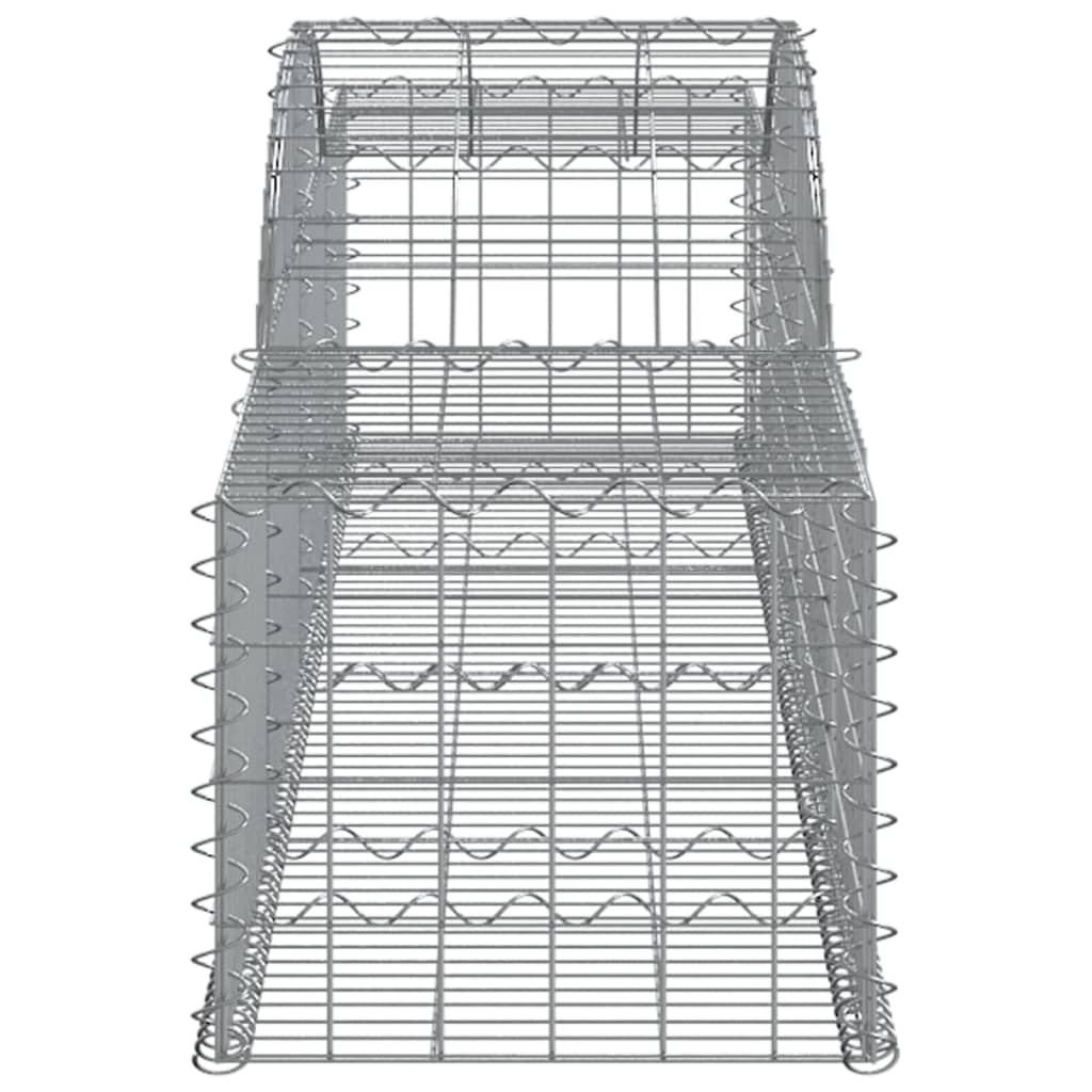 Arched Gabion Baskets 15 pcs 300x50x40/60 cm Galvanised Iron