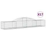 Arched Gabion Baskets 17 pcs 300x50x40/60 cm Galvanised Iron