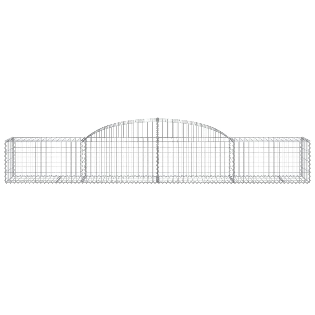 Arched Gabion Baskets 17 pcs 300x50x40/60 cm Galvanised Iron