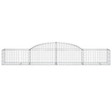 Arched Gabion Baskets 17 pcs 300x50x40/60 cm Galvanised Iron