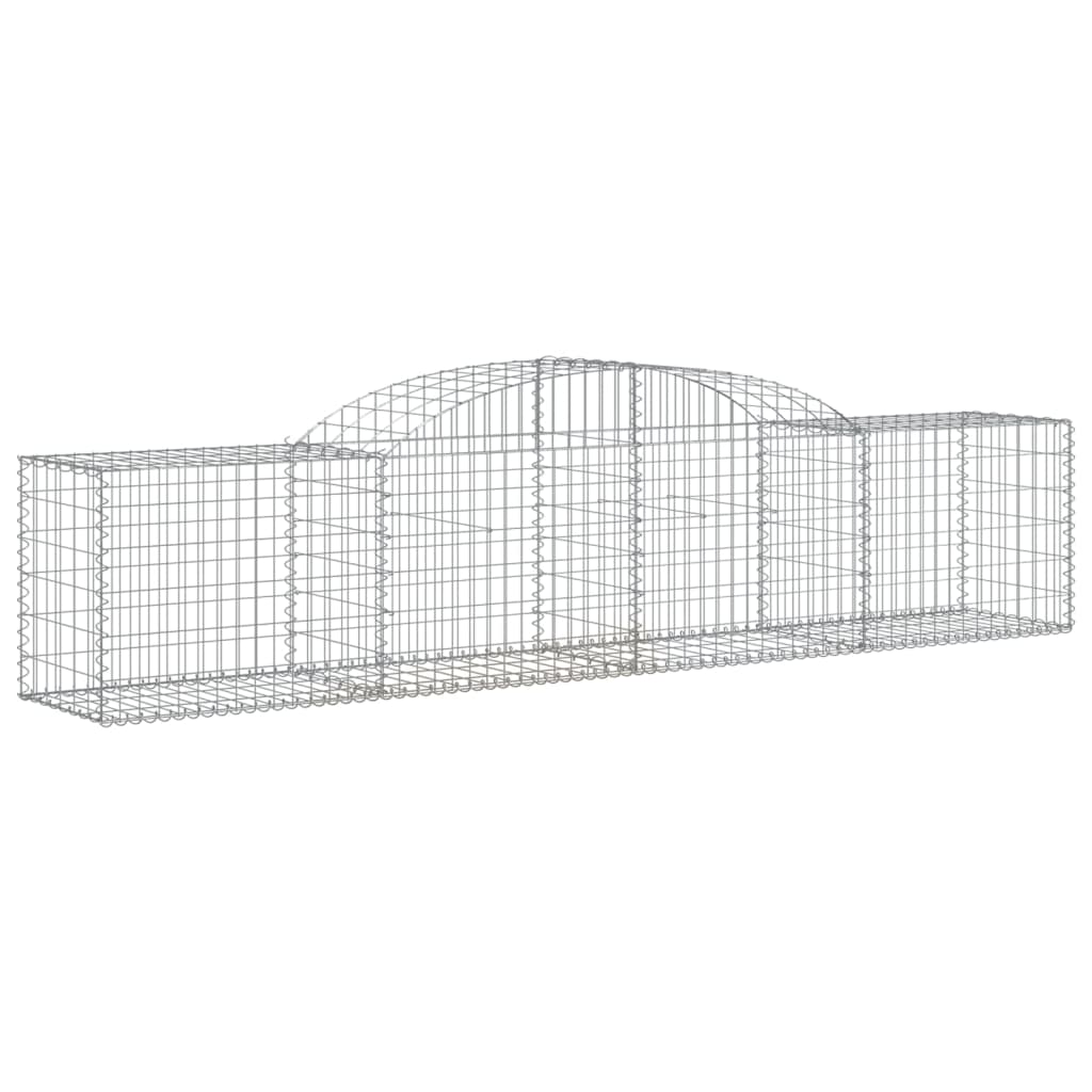 Arched Gabion Baskets 4 pcs 300x50x60/80 cm Galvanised Iron