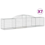 Arched Gabion Baskets 7 pcs 300x50x60/80 cm Galvanised Iron