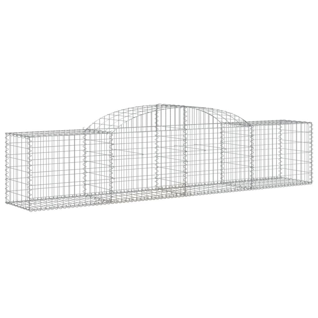 Arched Gabion Baskets 10 pcs 300x50x60/80 cm Galvanised Iron