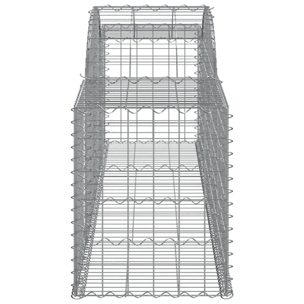 Arched Gabion Baskets 10 pcs 300x50x60/80 cm Galvanised Iron