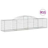 Arched Gabion Baskets 11 pcs 300x50x60/80 cm Galvanised Iron