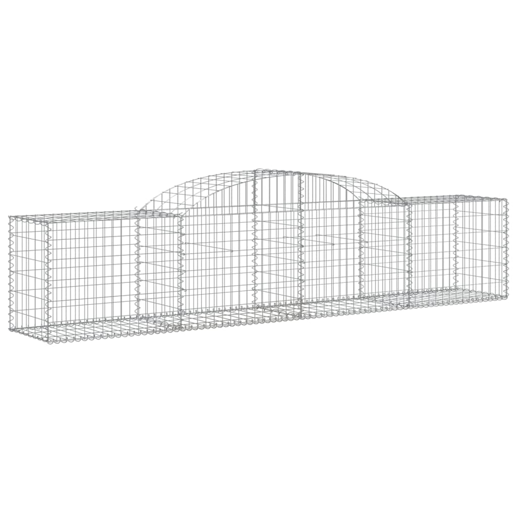 Arched Gabion Baskets 12 pcs 300x50x60/80 cm Galvanised Iron