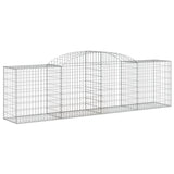 Arched Gabion Baskets 5 pcs 300x50x80/100 cm Galvanised Iron