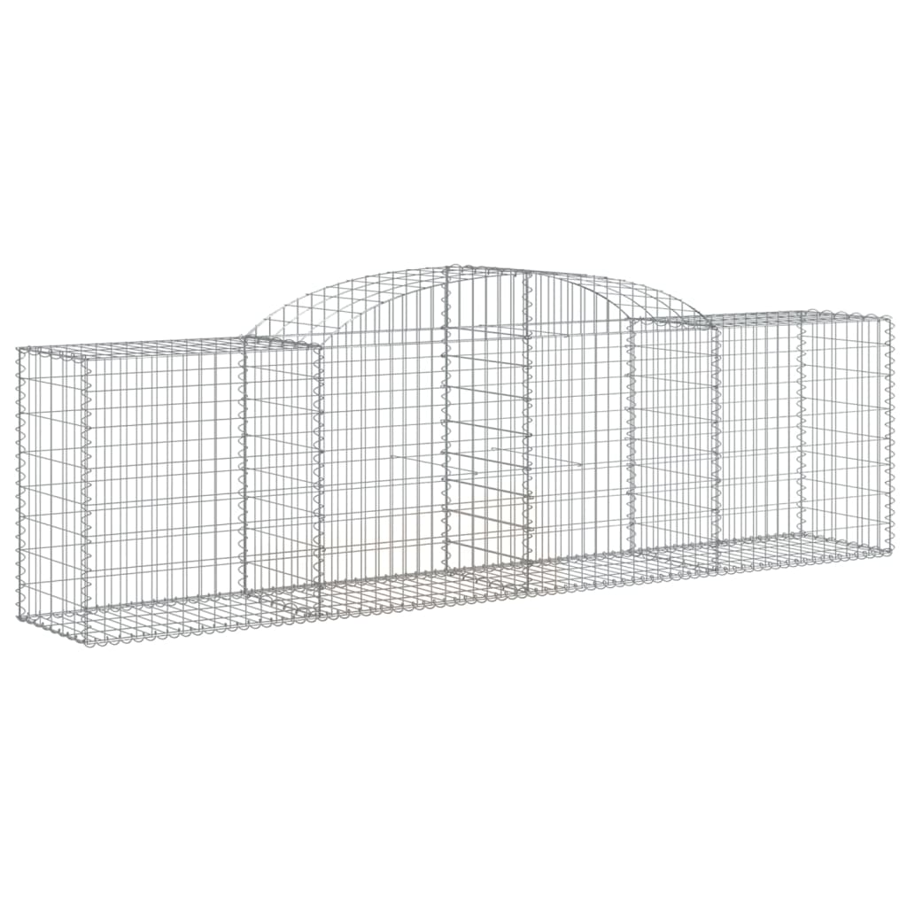 Arched Gabion Baskets 11 pcs 300x50x80/100 cm Galvanised Iron