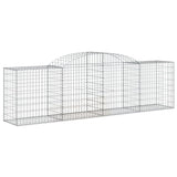 Arched Gabion Baskets 11 pcs 300x50x80/100 cm Galvanised Iron