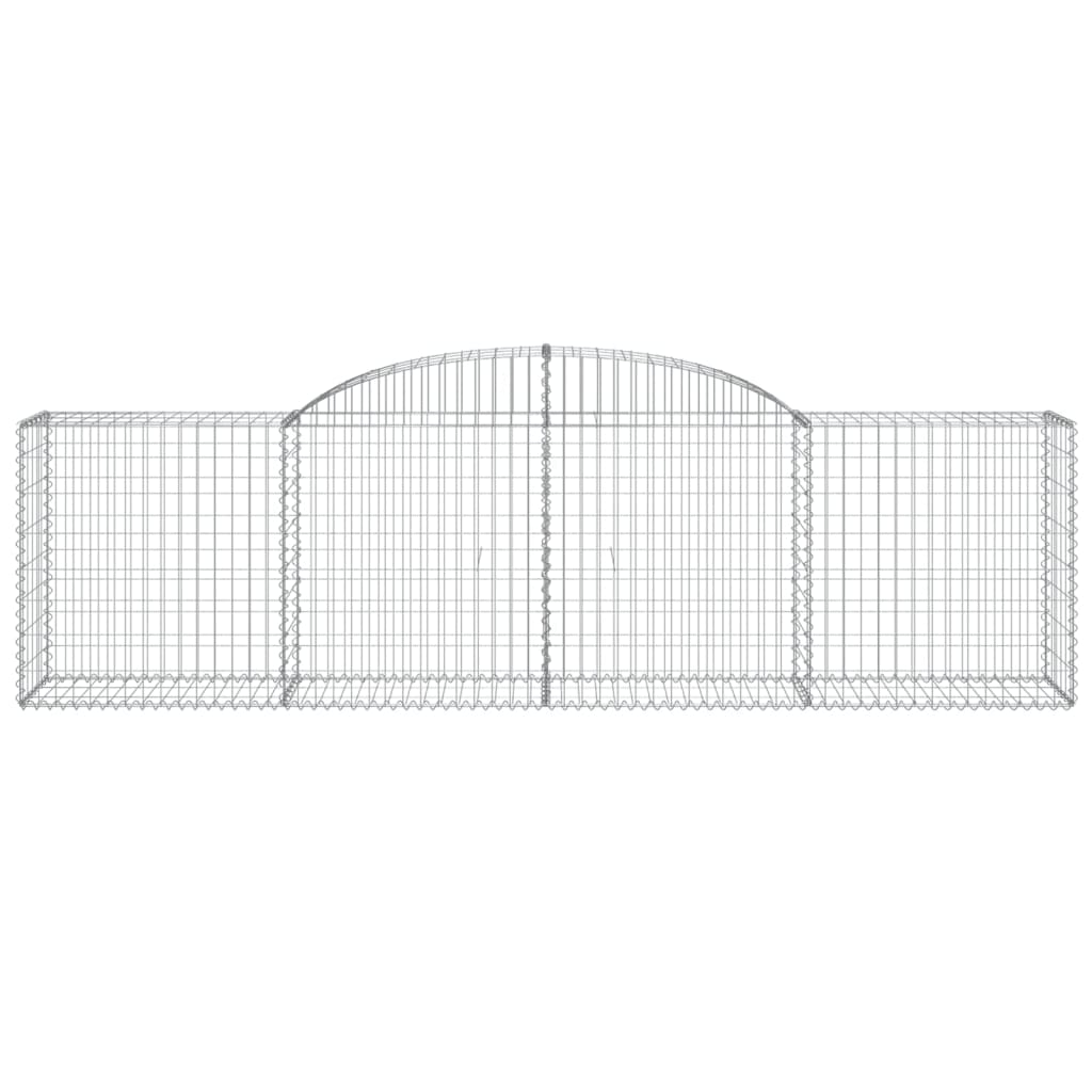 Arched Gabion Baskets 11 pcs 300x50x80/100 cm Galvanised Iron