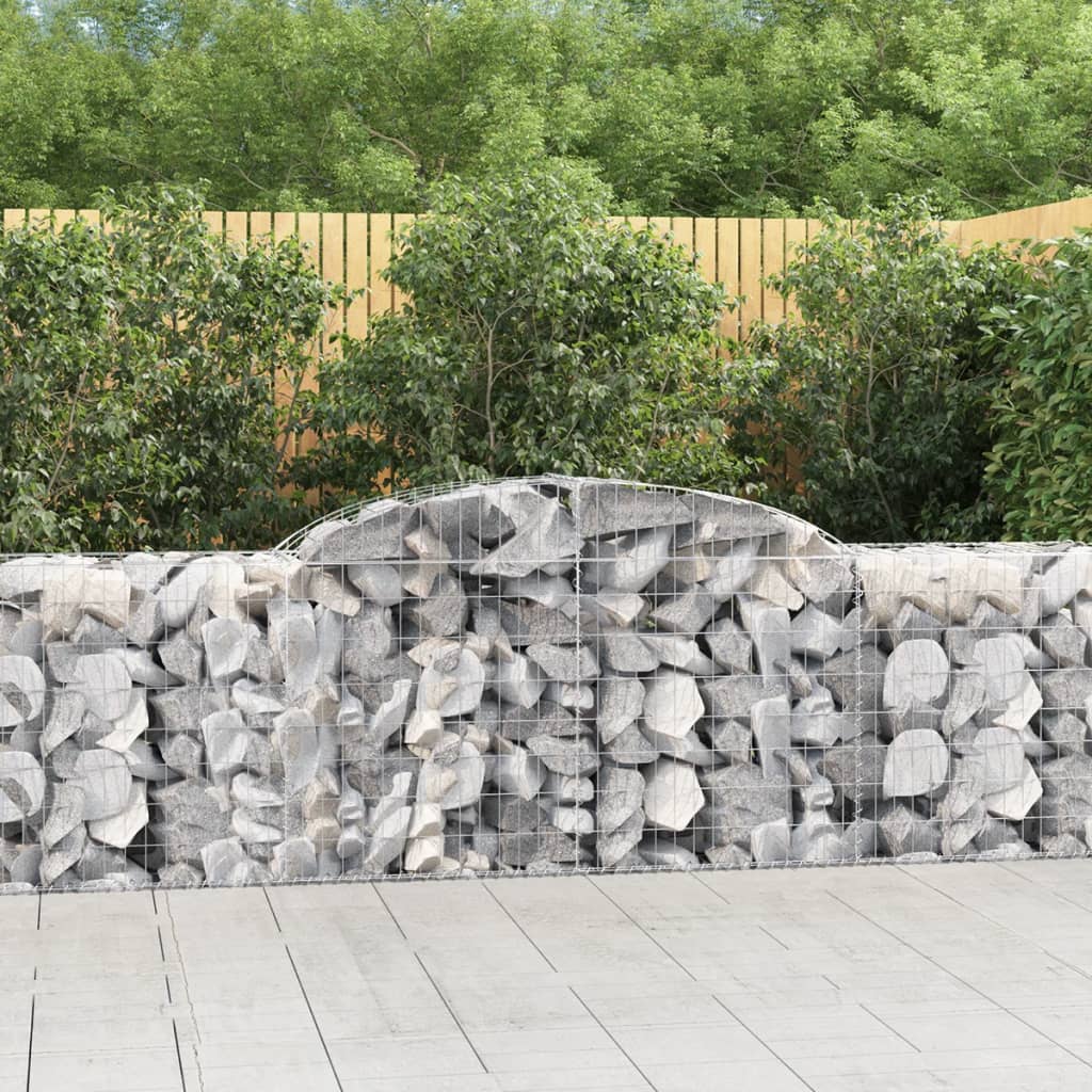 Arched Gabion Baskets 11 pcs 300x50x80/100 cm Galvanised Iron