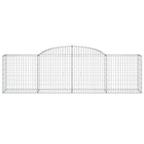 Arched Gabion Baskets 17 pcs 300x50x80/100 cm Galvanised Iron