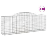 Arched Gabion Baskets 30 pcs 300x50x100/120 cm Galvanised Iron