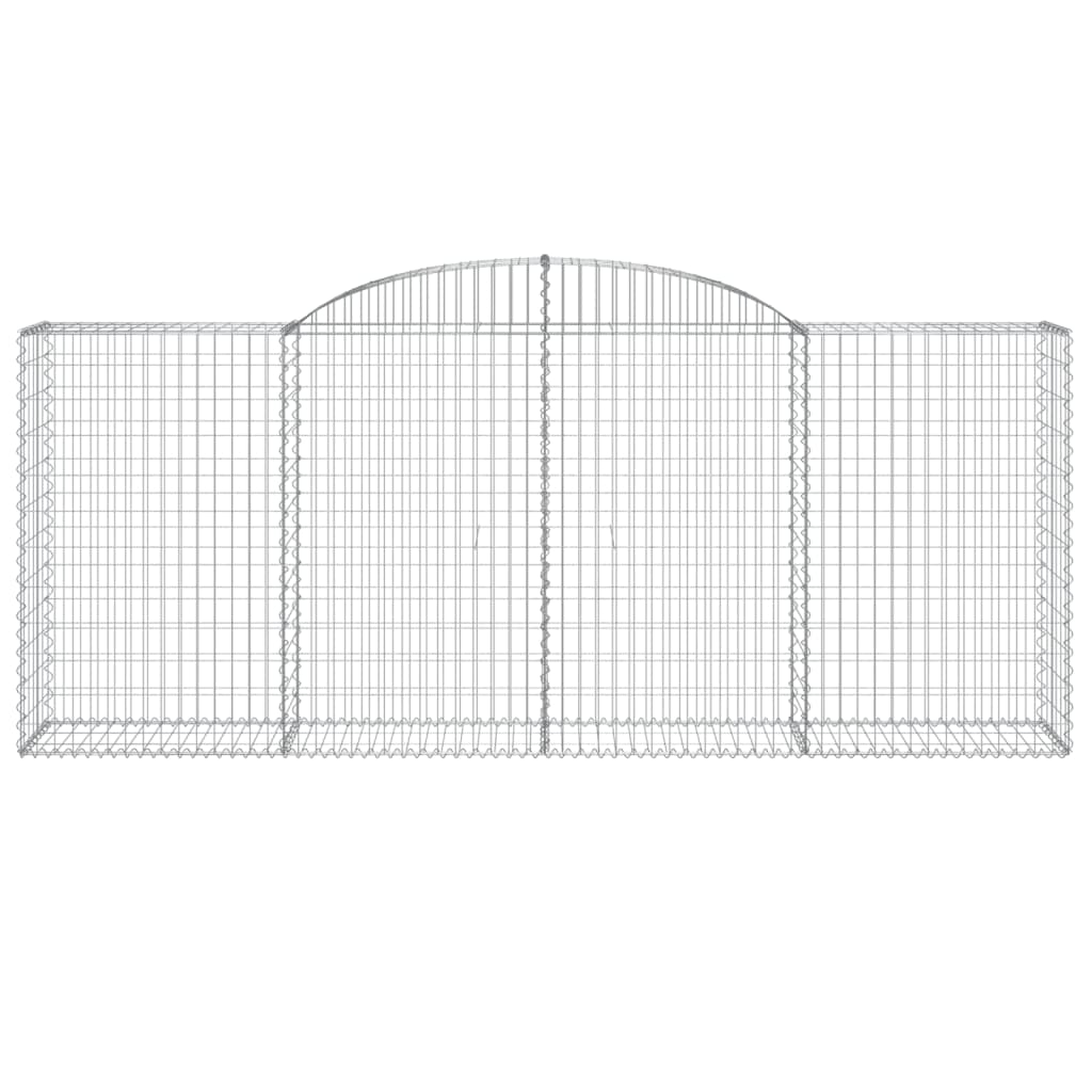 Arched Gabion Baskets 3 pcs 300x50x120/140 cm Galvanised Iron