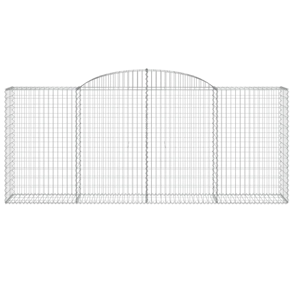 Arched Gabion Baskets 5 pcs 300x50x120/140 cm Galvanised Iron