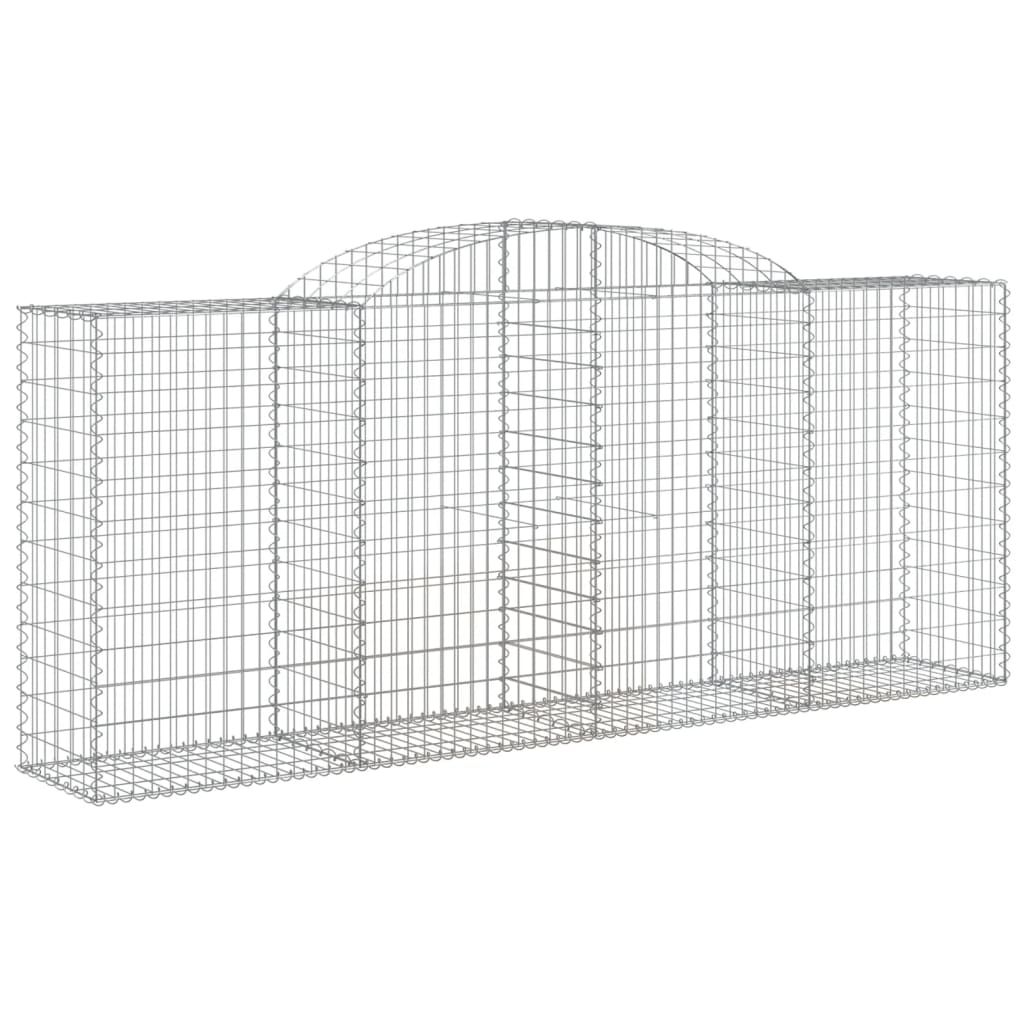 Arched Gabion Baskets 7 pcs 300x50x120/140 cm Galvanised Iron