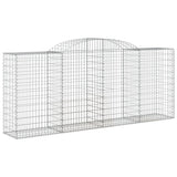 Arched Gabion Baskets 7 pcs 300x50x120/140 cm Galvanised Iron