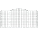 Arched Gabion Baskets 4 pcs 300x50x140/160 cm Galvanised Iron