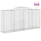 Arched Gabion Baskets 10 pcs 300x50x140/160 cm Galvanised Iron