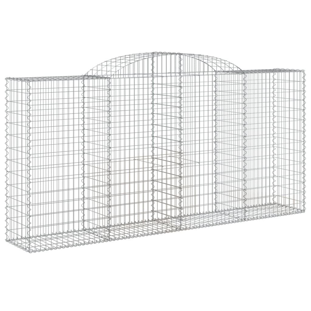 Arched Gabion Baskets 15 pcs 300x50x140/160 cm Galvanised Iron