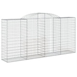 Arched Gabion Baskets 15 pcs 300x50x140/160 cm Galvanised Iron