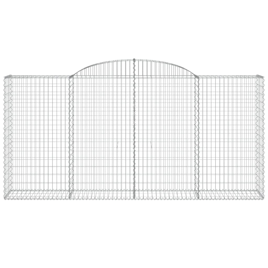 Arched Gabion Baskets 15 pcs 300x50x140/160 cm Galvanised Iron