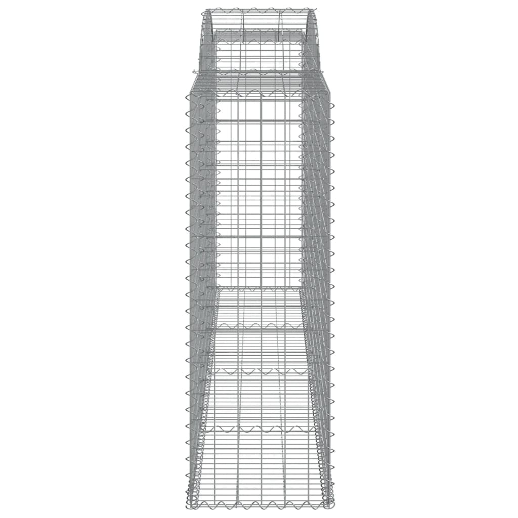 Arched Gabion Baskets 15 pcs 300x50x140/160 cm Galvanised Iron