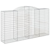 Arched Gabion Baskets 4 pcs 300x50x160/180 cm Galvanised Iron